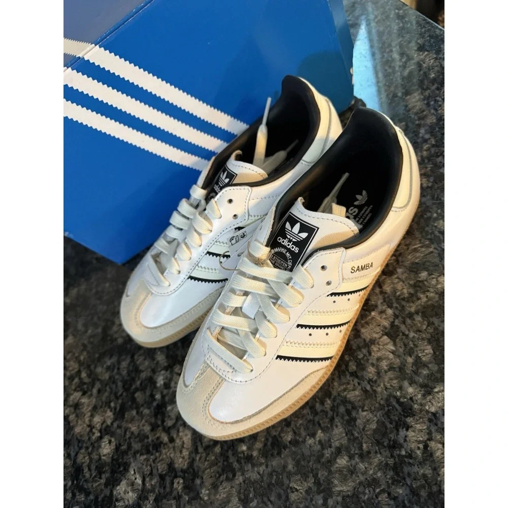 Adidas SAMBA OG Men's Shoes White/Black ID1480 Size 4.‎ Sneakers